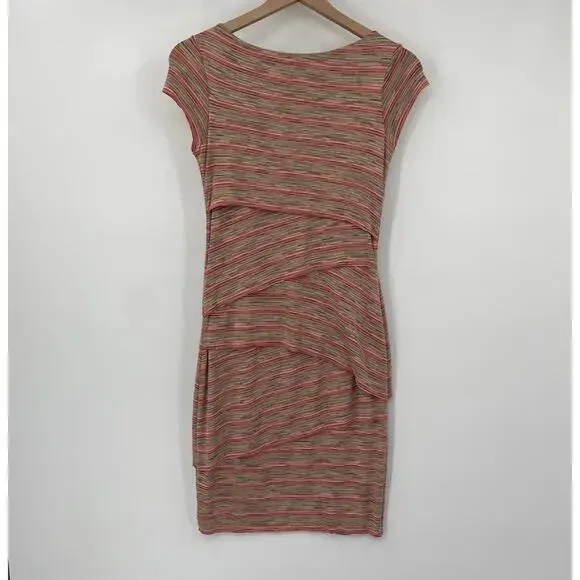 Anthropologie Bailey 44 Sorrell Dress Tiered Striped Bodycon Mini Womens Small - Picture 4 of 7
